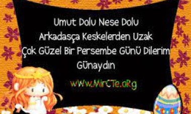 perşembe gunu mesajlari