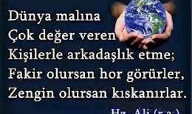 dünya malı ile ilgili sözler