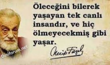 Necip Fazıl Kısakürek sözleri