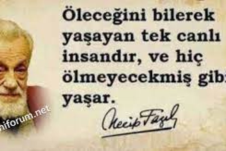 Hiç duymadığınız Necip Fazıl Kısakürek Sözleri