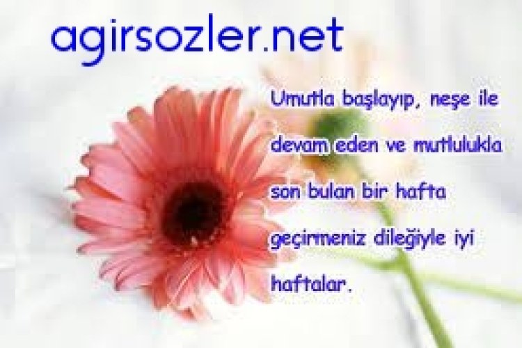 Yeni hafta Mesajları Resimli