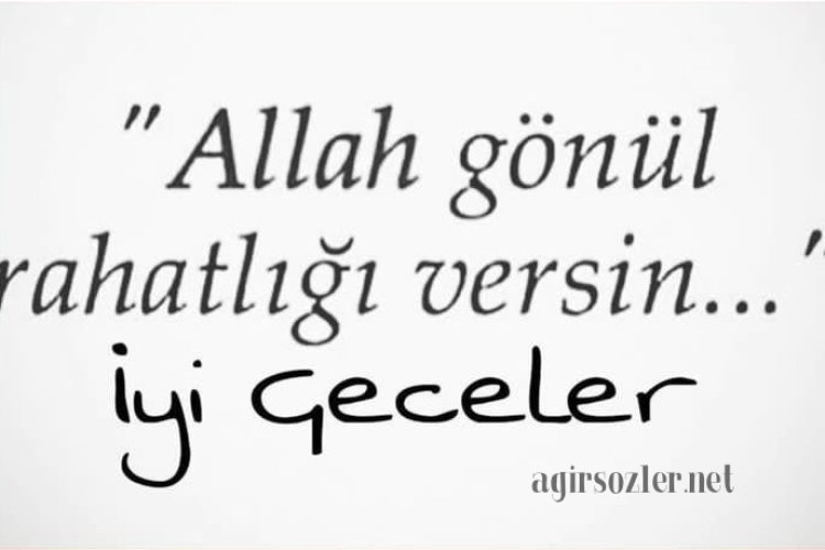 İyi geceler mesajı