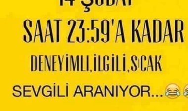 14 şubata az kaldı