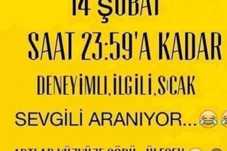 14 şubata az kaldı