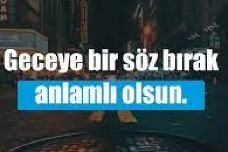 geceye bir söz bırak