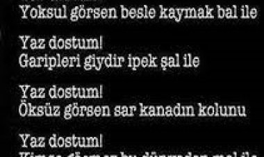 yaz dostum şarkı sözleri