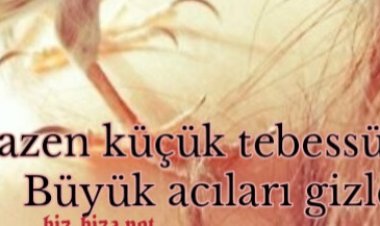 gülümseme ile saklanmış acılar