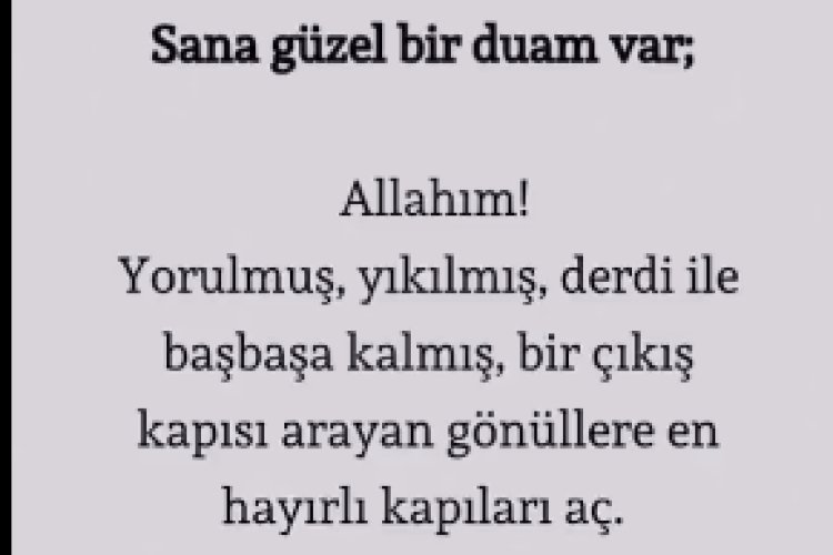 Hayırlı Cumalar Diliyorum
