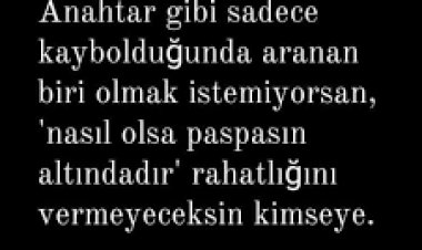 Anahtar Gibi Sadece Kaybolduğunda