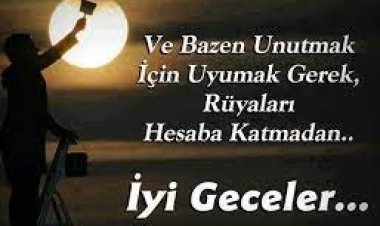 En güzel iyi geceler mesajı