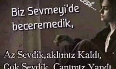Bir türlü beceremiyoruz sevmeyi