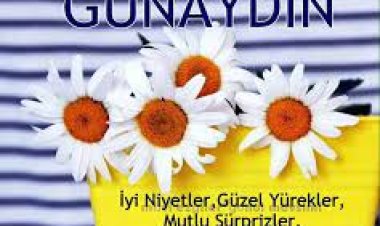 Hadi herkese günaydın mutlu pazarlar diliyorum