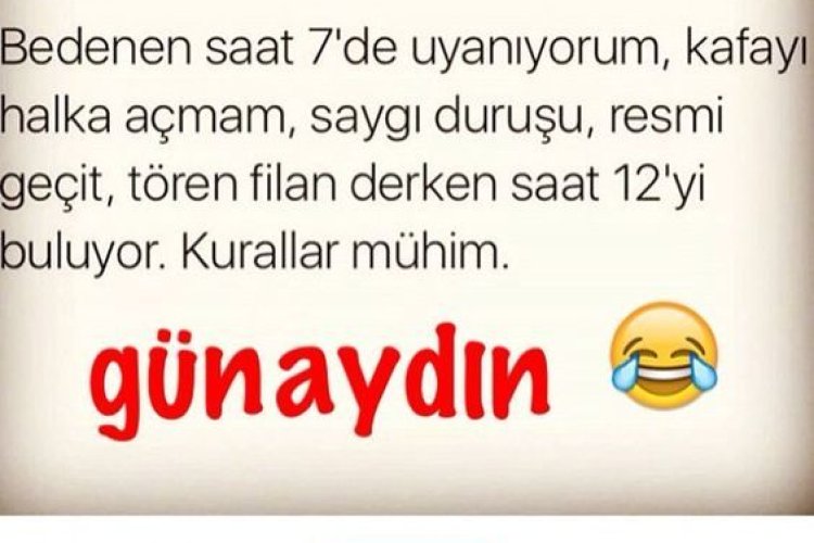 Günaydın emekçiler