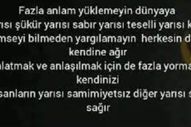 insanların yarısı samimiyetsiz