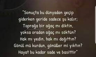 Hayat bu kadar sade ve basittir