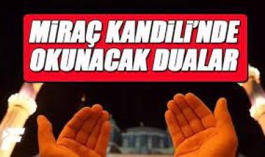 Miraç Kandili Duası
