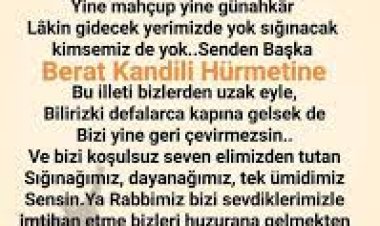 BERAT KANDİLİ DUASI