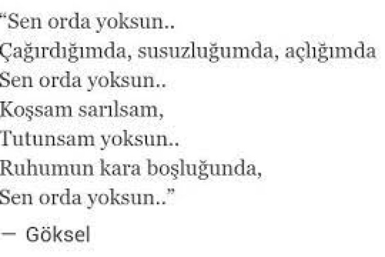 Göksel - Sen Orda Yoksun şarkı sözleri
