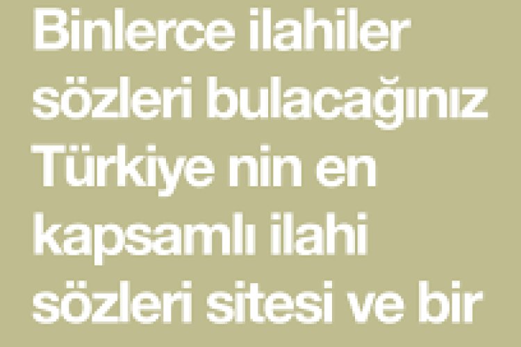 ilahisi sözleri