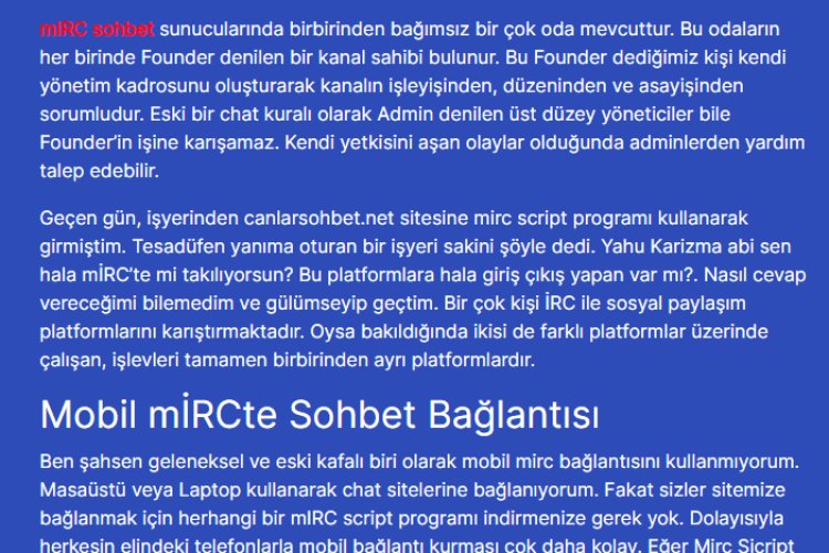 mircte sohbet mircte.org