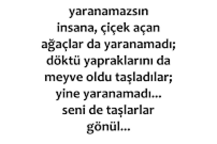 yaranamadım ile ilgili sözler