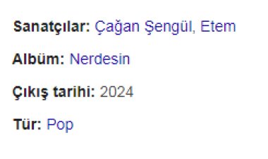 Etem - Çağan Şengül - Nerdesin şarkı sözleri