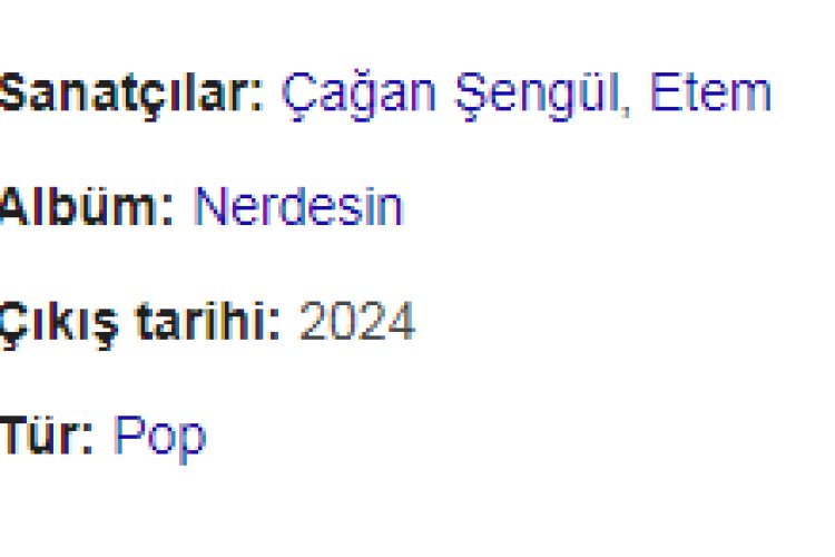 Etem - Çağan Şengül - Nerdesin şarkı sözleri
