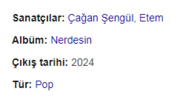 Etem - Çağan Şengül - Nerdesin şarkı sözleri