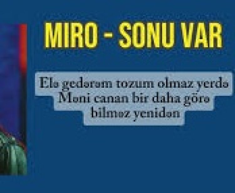 Miro - Sonu Var şarkı sözleri