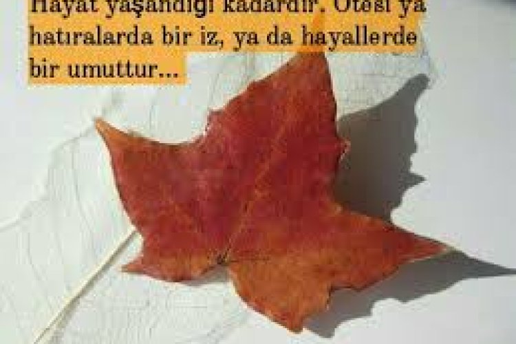 Hayat Yaşandığı Kadardır.