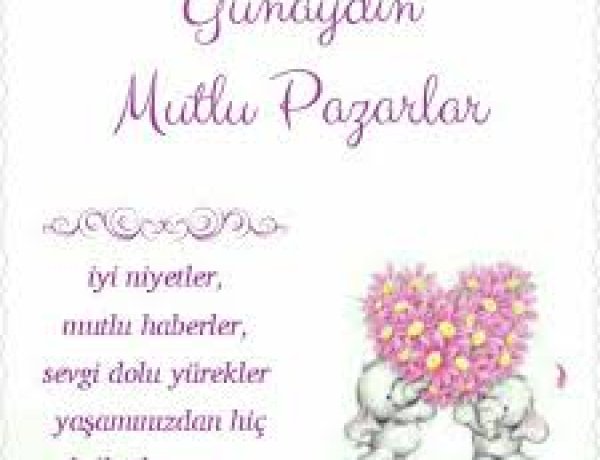 Günaydın, Mutlu Hafta Sonları, Mutlu Pazarlar