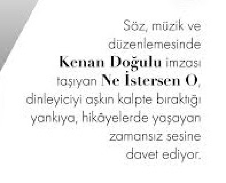 Kenan Doğulu Ne İstersen O şarkı sözleri