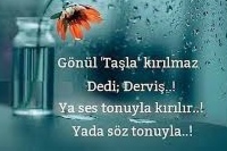 Gönül taşla kırılmaz dedi derviş