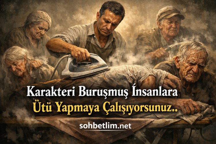 Karakteri buruşmuş insanlara ütü yapmaya çalışıyorsunuz