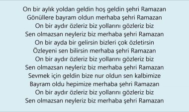 Abdurrahman Önül  Hoşgeldin Ramazan | ilahi sözleri