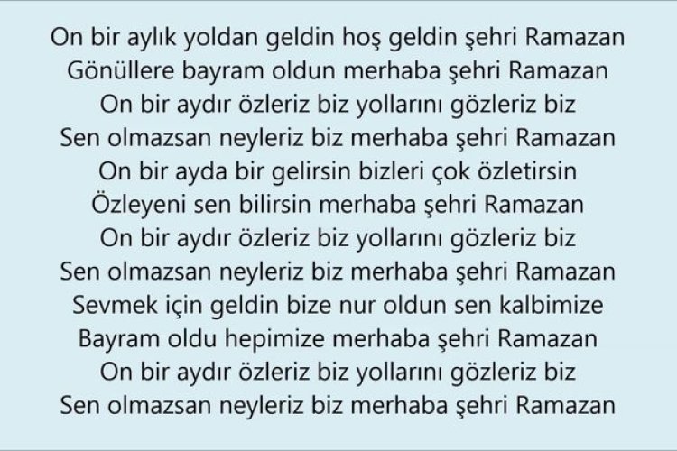 Abdurrahman Önül Hoşgeldin Ramazan | ilahi sözleri