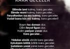 Halil Yılmaz Kara Geceler şarkı sözleri
