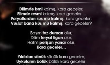 Halil Yılmaz Kara Geceler şarkı sözleri