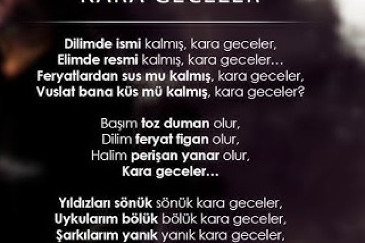 Halil Yılmaz Kara Geceler şarkı sözleri