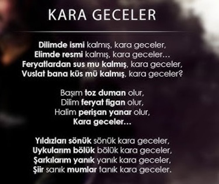Halil Yılmaz Kara Geceler şarkı sözleri