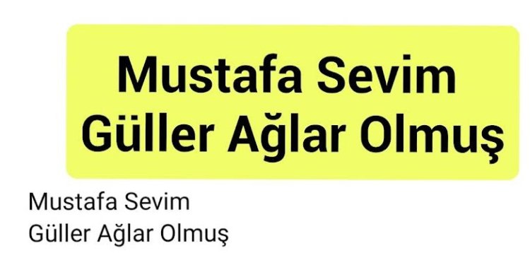 Mustafa Sevim'in'Güller Ağlar Olmuş' ilahisi