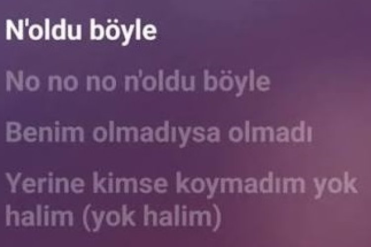 Asil Gök Noldu Böyle şarkı sözleri