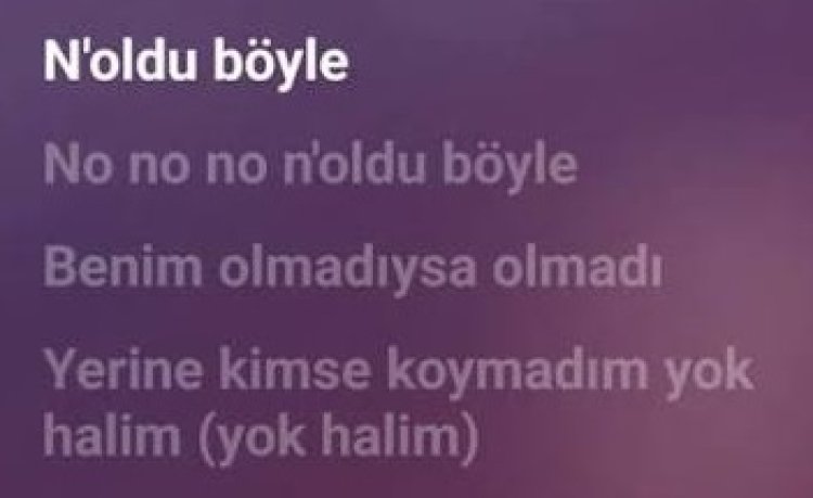 Asil Gök Noldu Böyle şarkı sözleri
